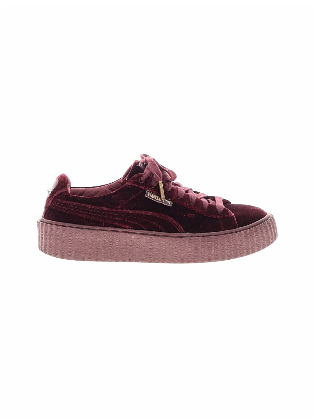 Fenty X Puma Women’s Creeper Velvet Platform Sneaker in Royal Purple